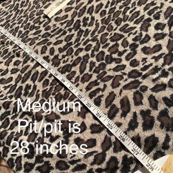 Leopard animal print top hacci knit oversized cozy sweater top long sleeve - Picture 8 of 12